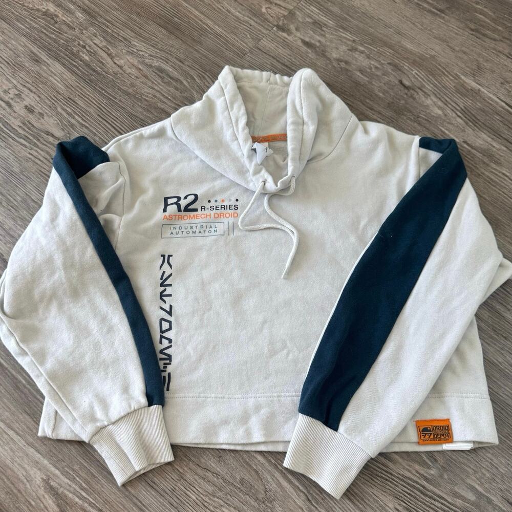 Disneyland Star Wars Galaxy’s Edge Droid Depot R2D2 blueprint sweater- XS